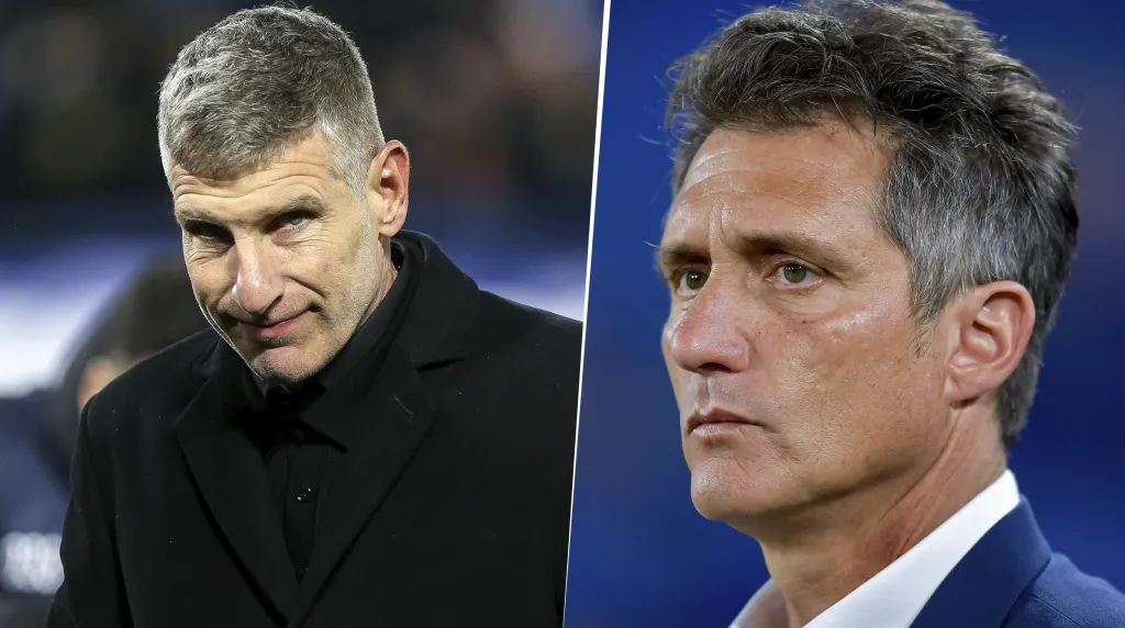 Guillermo Barros Schelotto y Martín Palermo (Getty Images)