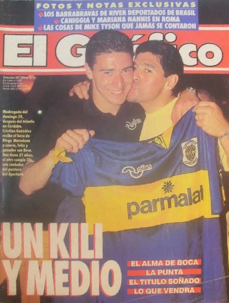 Tapa del Diario El Gráfico con Kily González como nuevo refuerzo de Boca