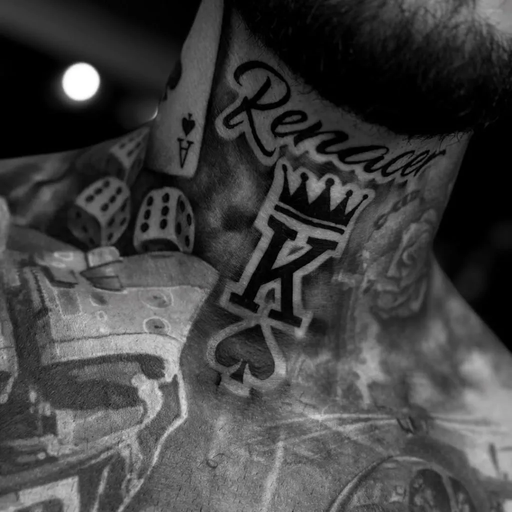 El nuevo tatuaje del Pipa Benedetto (Foto de samirbughdaditattoo en Instagram)