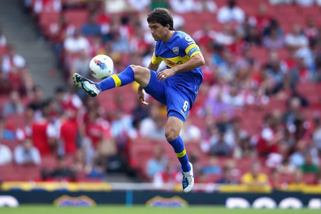 Matías Caruzzo con la camiseta de Boca. (Getty Images)