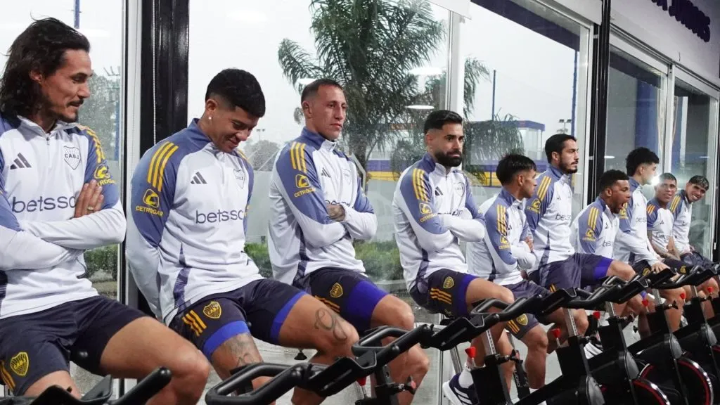 Los jugadores de Boca entrenaron en Ezeiza. (Boca Juniors)