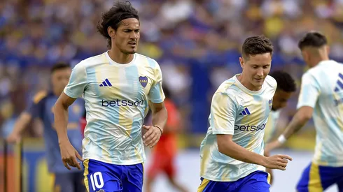 Edinson Cavani y Ander Herrera en Boca