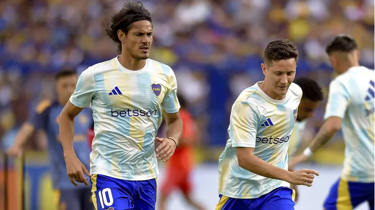 Edinson Cavani y Ander Herrera en Boca