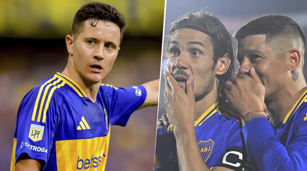 Ander Herrera, Cavani y Marcos Rojo en Boca (Getty Images)