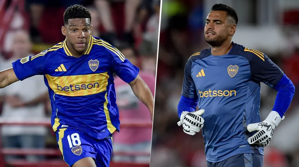 Romero y Fabra, con los días contados en Boca. (Getty)