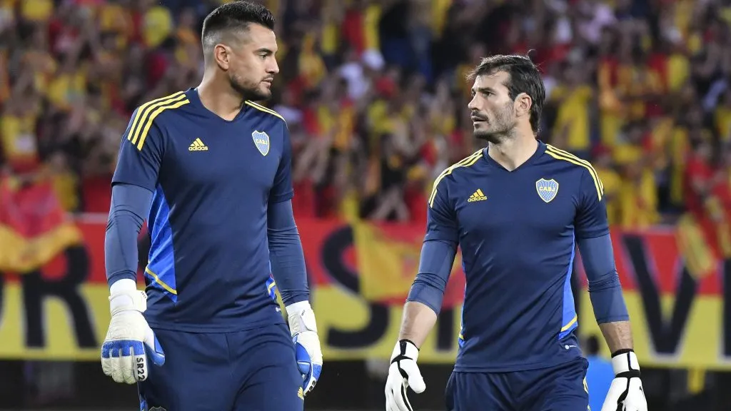 Sergio Romero y Javier García en Boca (Getty Images)