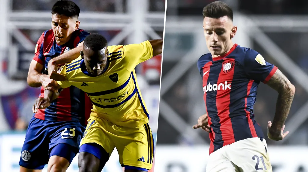 Gastón Hernández y Malcom Braida en San Lorenzo (Getty Images)