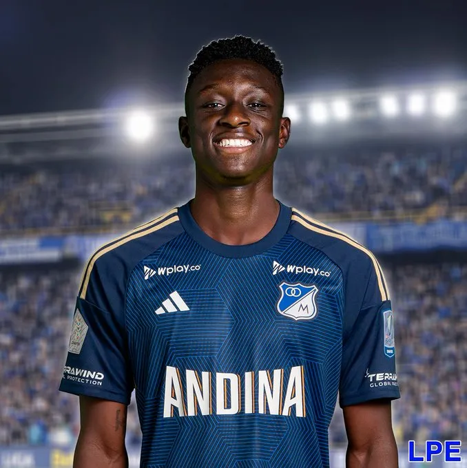 Jhon Emerson Córdoba en Millonarios (Foto de @LPEmbajadora)