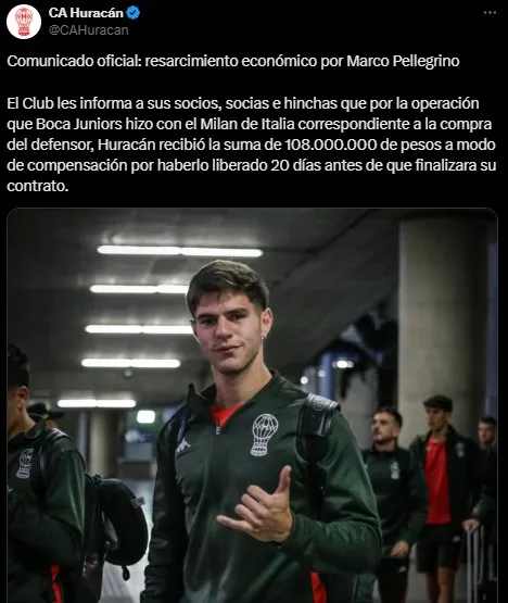 El comunicado de Huracán por el resarcimiento de Boca.