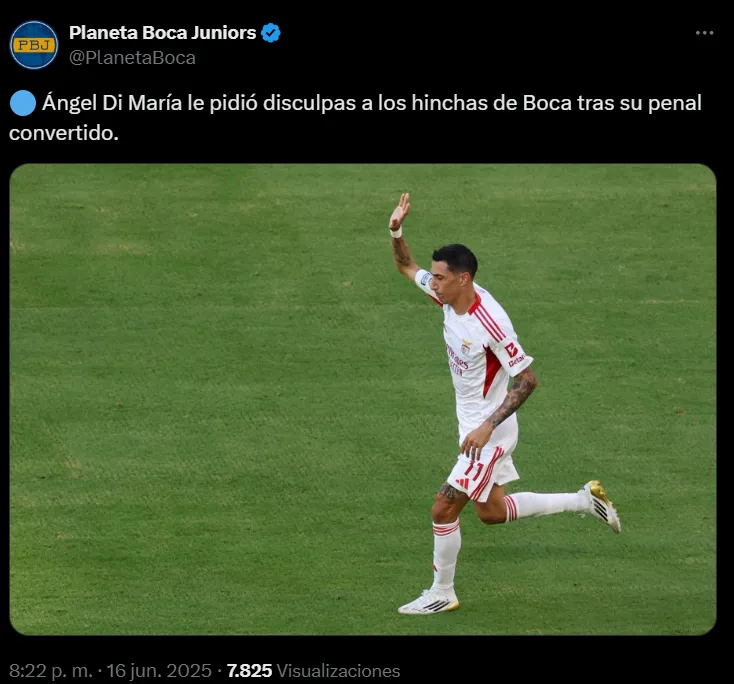 Di María pidió disculpas.