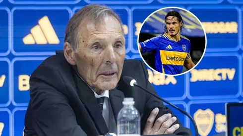 Russo, firme con Edinson Cavani.