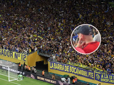 Ensordecedor: un hincha del Bayern Múnich se tapó los oídos por tantos cantitos de la gente de Boca