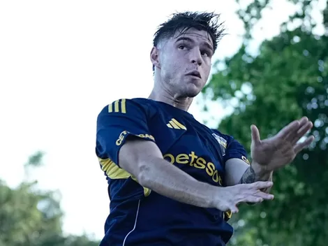 Alivio para Russo: Pellegrino a la par en el entrenamiento de Boca