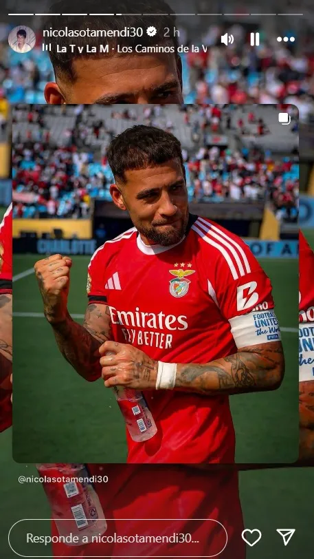 La historia de Otamendi en redes. (Captura)