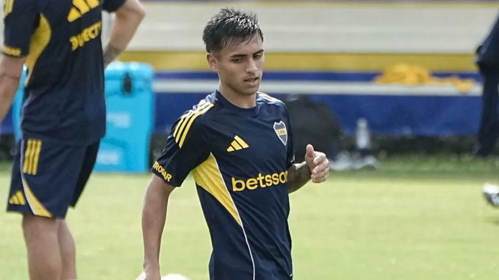 Delgado, con muy poco lugar en el Boca de Russo. (Boca Juniors)