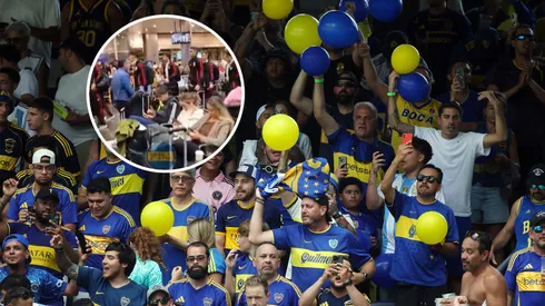La reacción de los hinchas de Boca al ver a los jugadores de River.