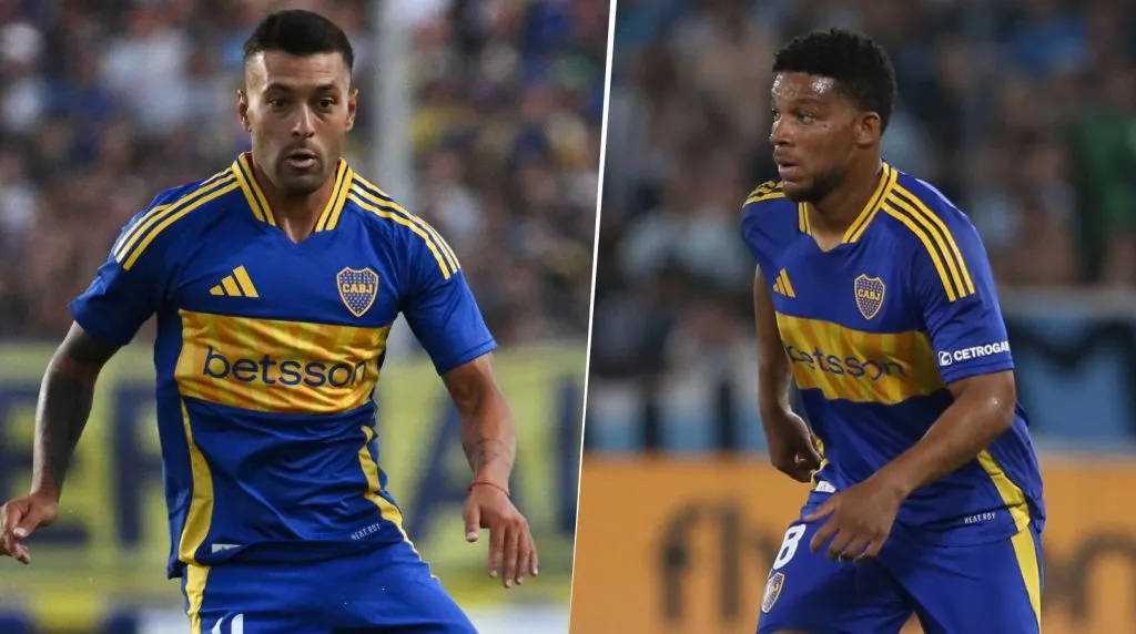 Janson y Fabra, titulares en la práctica de Boca. (Getty)