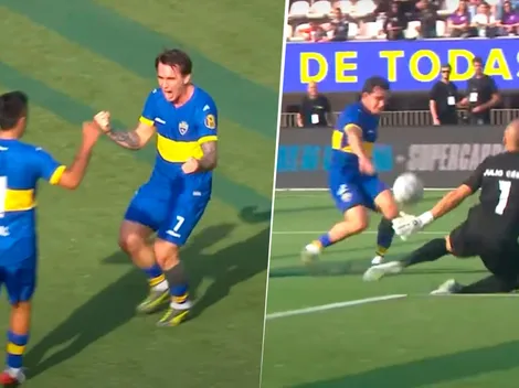 La picó: el golazo de Mouche en el Boca-Corinthians de Leyendas