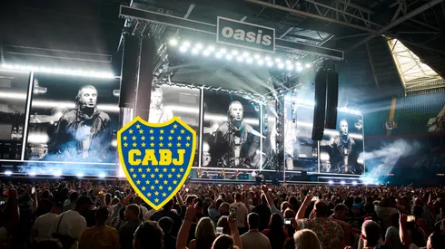 El Xeneize se hizo presente en el recital de la reconocida banda británica.