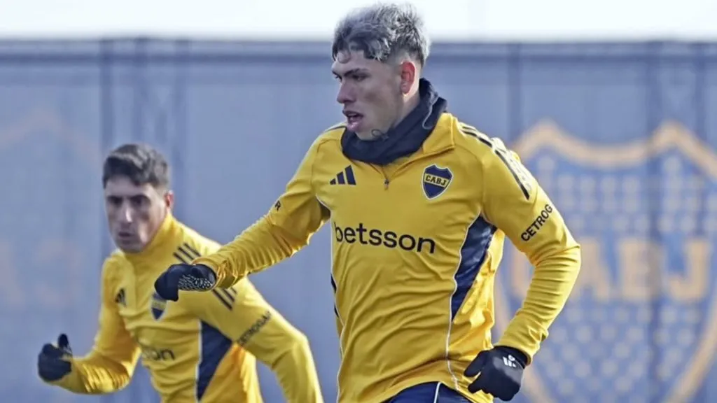 Palacios no se entrenó por un cuadro febril. (Boca Oficial)