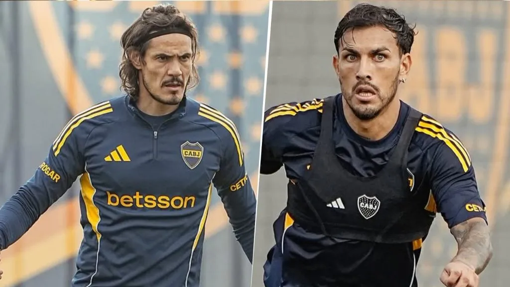 Paredes y Cavani encabezaron la charla en el vestuario. Foto: Boca Oficial