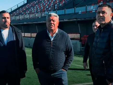 El sorpresivo motivo por el que Riquelme apareció en la cancha de Barracas Central junto al Chiqui Tapia