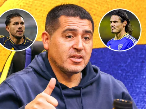 Riquelme señaló a Paredes y Cavani en medio de la charla con los jugadores de Boca: "Ellos dos..."
