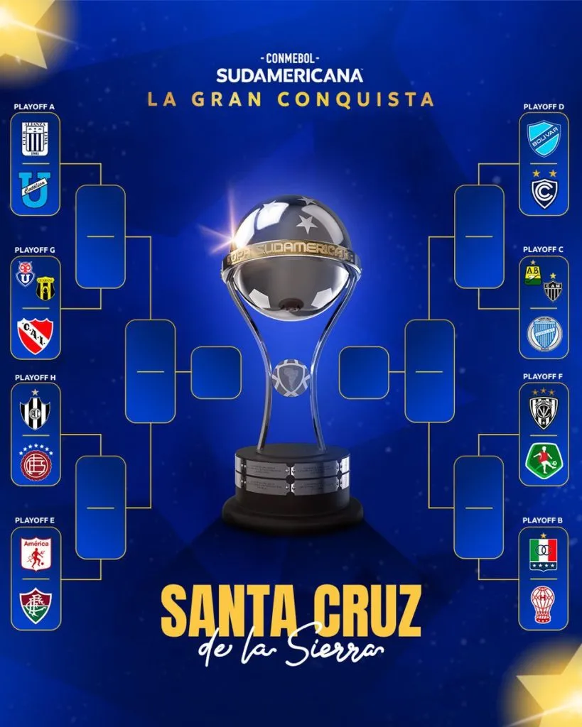 El cuadro de la Copa Sudamericana 2025 (CONMEBOL)