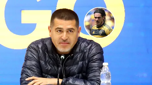 La postura de Riquelme con Cavani en medio de las críticas de los hinchas de Boca.