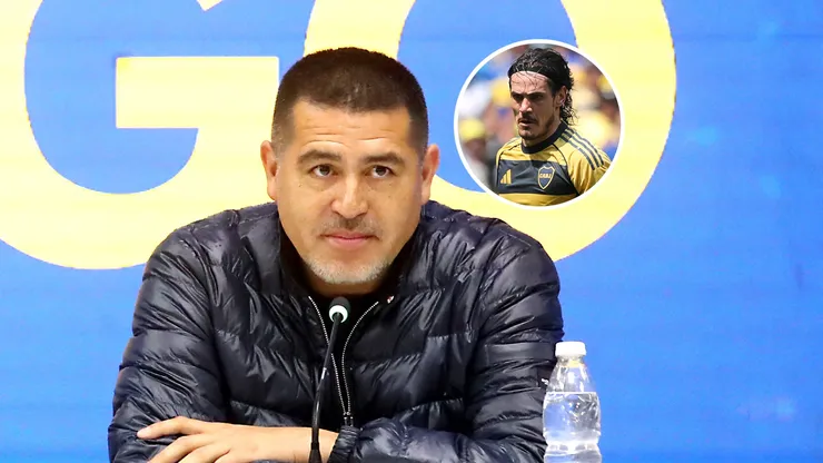 La postura de Riquelme con Cavani en medio de las críticas de los hinchas de Boca.
