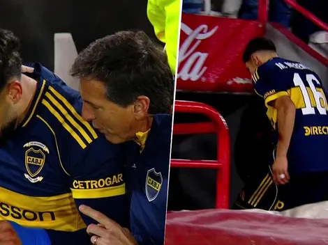 Miguel Merentiel no sabía que Russo quería sacarlo y se fue directo al vestuario