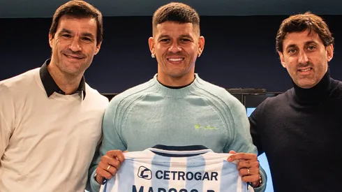 Marcos Rojo fue presentado en Racing