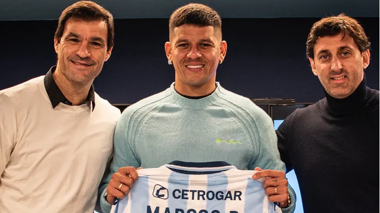 Marcos Rojo fue presentado en Racing