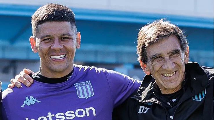 Marcos Rojo fue presentado en Racing (Racing Oficial)