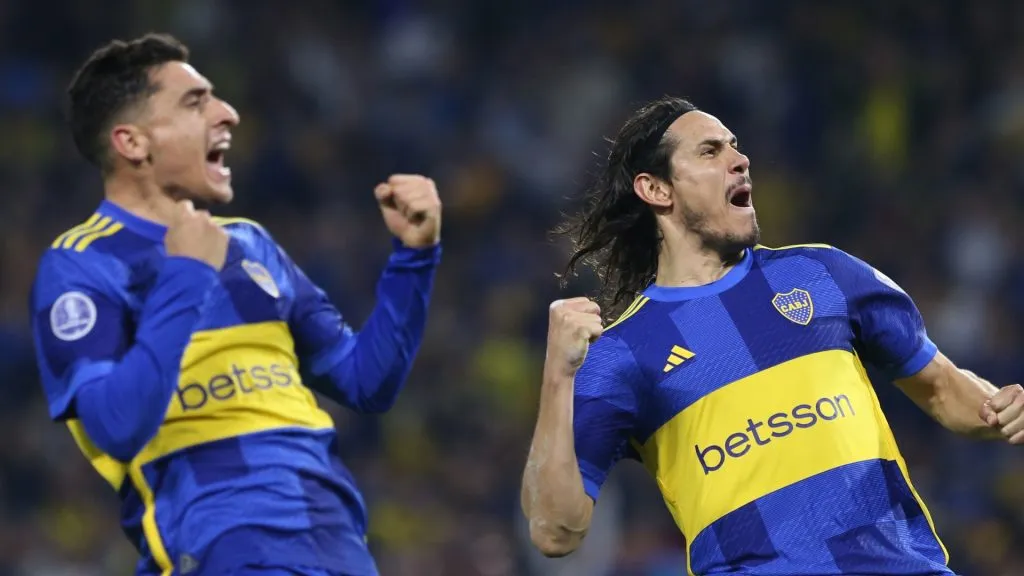 Cavani y Merentiel en Boca (Getty Images)
