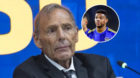 Russo, sorprendido con Fabra en la práctica de Boca.