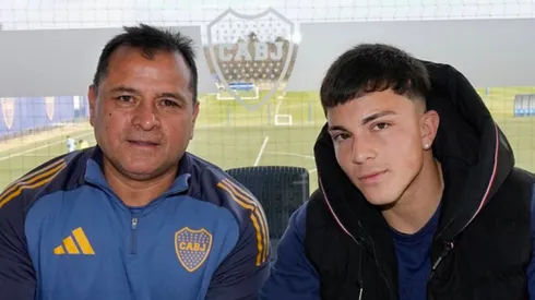 Kevin Giménez, el juvenil que firmó su primer contrato.