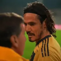 Qué le dijo Cavani a Úbeda tras ser reemplazado en Boca vs. Independiente Rivadavia