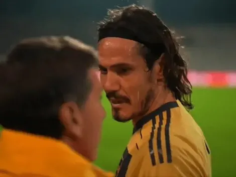 Qué le dijo Cavani a Úbeda tras ser reemplazado en Boca vs. Independiente Rivadavia