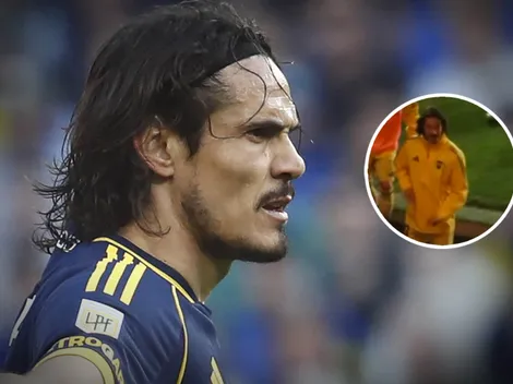 Los fuertes gestos de Cavani a la platea de Independiente Rivadavia: "Agarrá la pala"