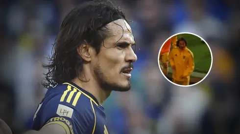 El llamativo gesto de Cavani en Mendoza.