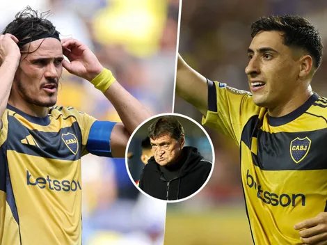 La sorpresiva postura de Falcioni sobre Cavani y Merentiel: "El que está para ser el 9 de Boca es..."