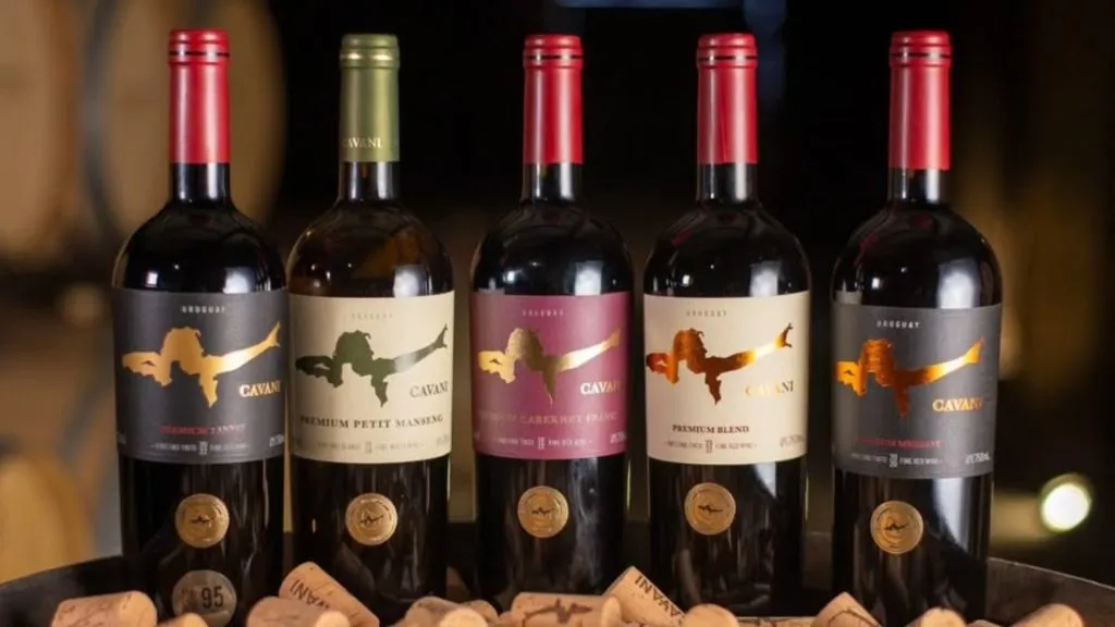 La línea de vinos de Cavani. (Instagram)