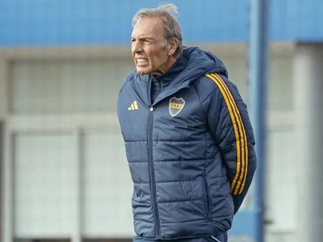 Los dos equipos que armó Russo en la práctica de fútbol de Boca pensando en Banfield