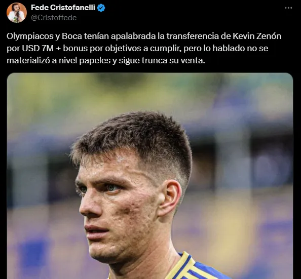 Zenón, buscado por el Olympiacos de Grecia. (Captura)