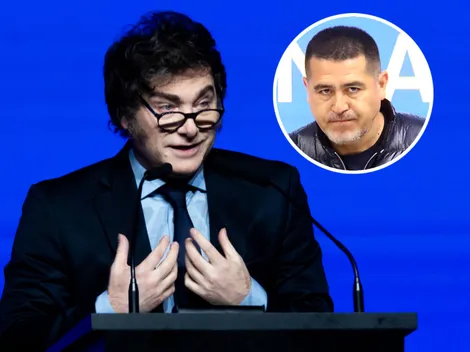 En pleno discurso, Javier Milei chicaneó otra vez a Riquelme: “Lo eligieron los de River”