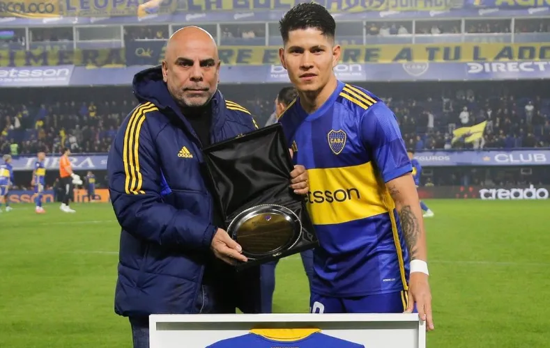 Chicho aconsejó a Campuzano en Boca. (Boca Juniors)