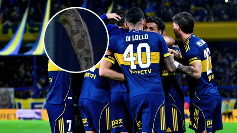 El jugador de Boca que lleva en sus brazos tatuajes de dibujos animados.