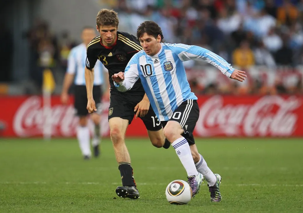Argentina vs. Alemania en el Mundial de Sudáfrica 2010. (Getty Images)