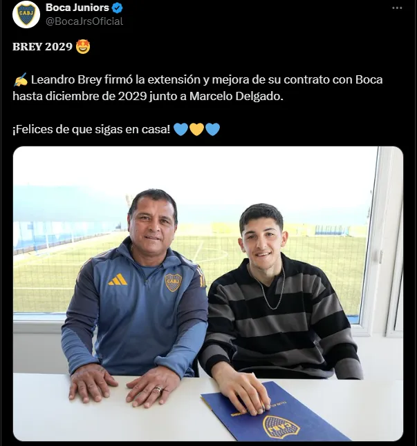 Leandro Brey extendió su vínculo con Boca. (Captura)